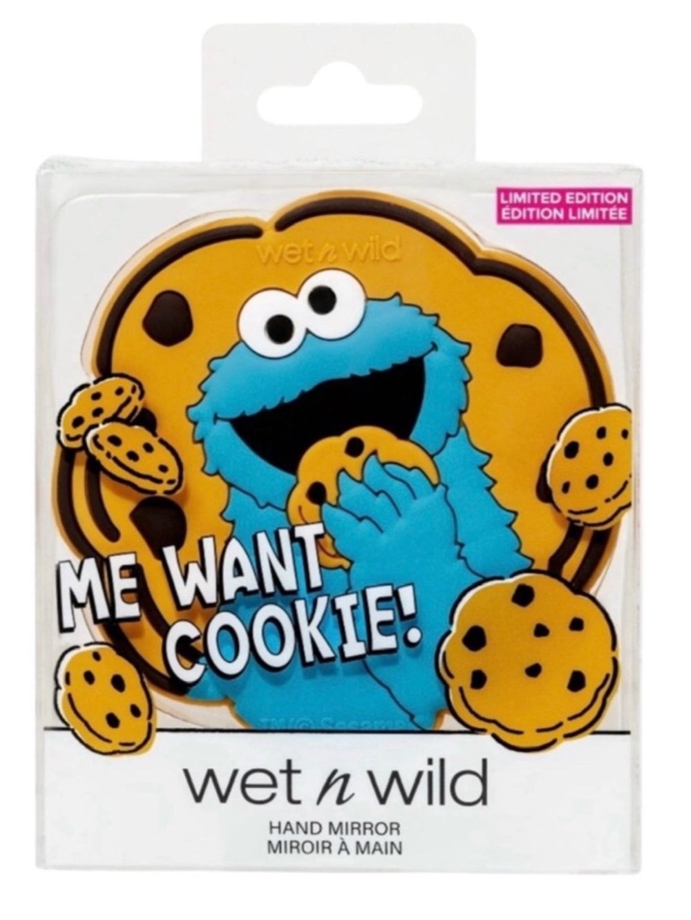 Wet n Wild Sesame Street “Me Want Cookie!” Hand Mirror (NWT)